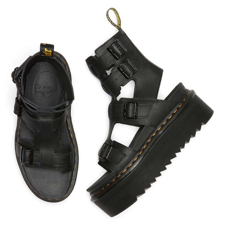 Dr. Martens Giavanna Leather Platform Gladiator Sandals in Black | NEON  Canada