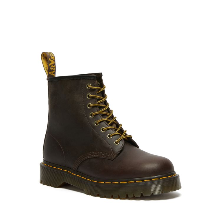 Dr. Martens 1460 Bex Crazy Horse Leather Lace Up Boots in Dark