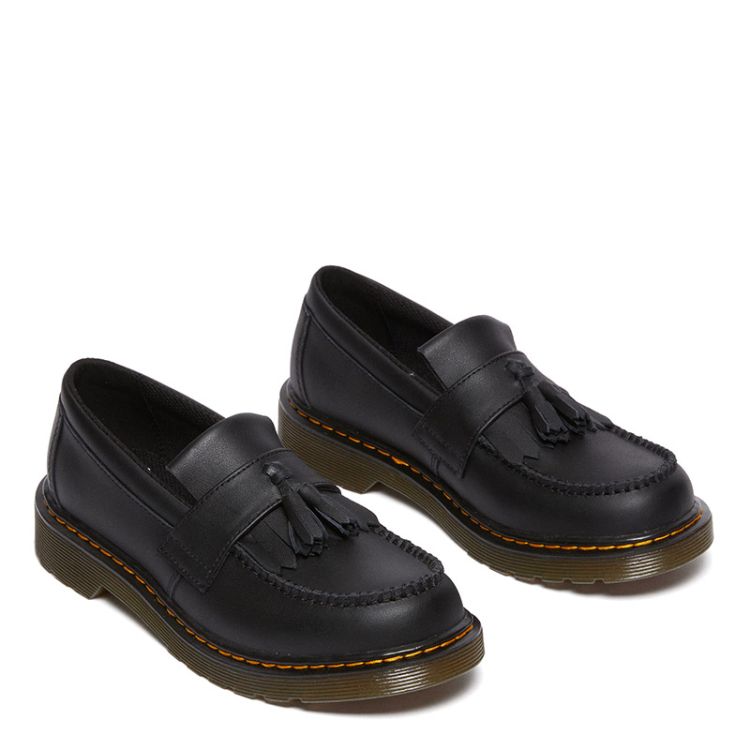 Dr. Martens Youth Adrian Softy T Leather Tassel Loafers in Black NEON Canada