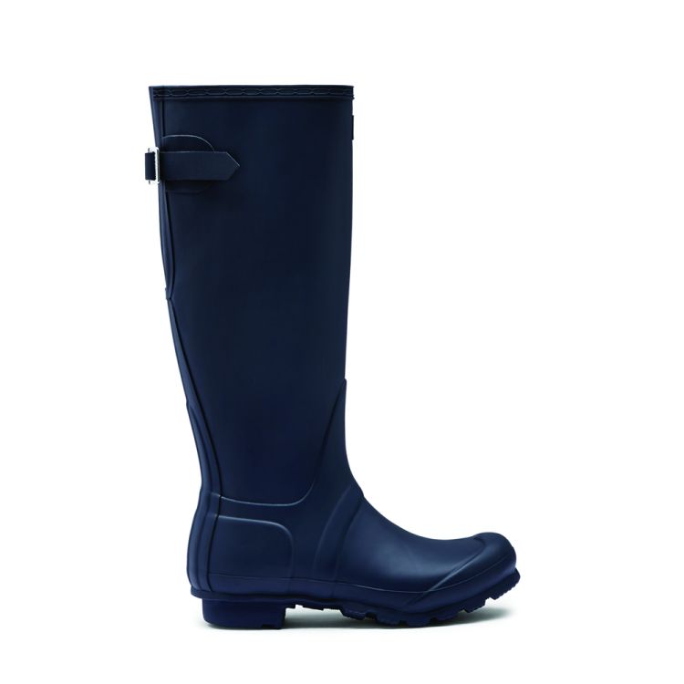  Hunter Footwear Women's Original Tall Back Adjustable Gloss  Rain Boots, Black, 5
