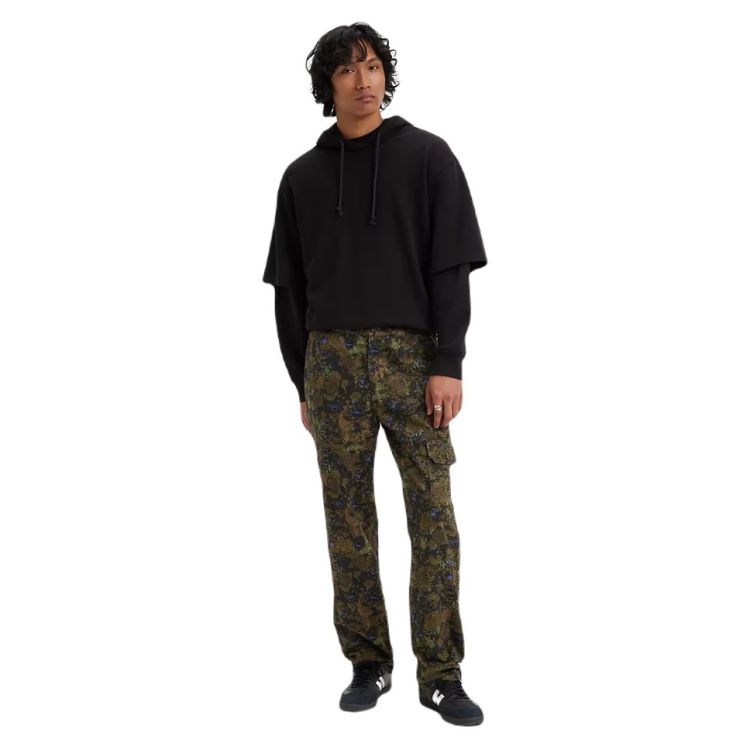 Levi's Patch Pocket Cargo Pants in Forrest Camo Olive Night - Green