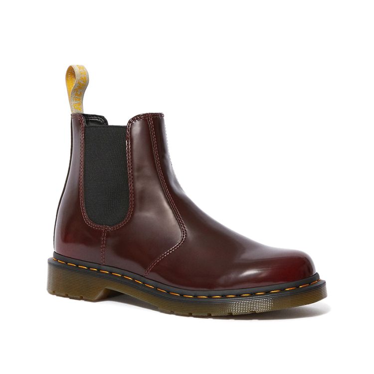 Dr. Martens Vegan 2976 Chelsea Boots in Cherry Red Cambridge Brush