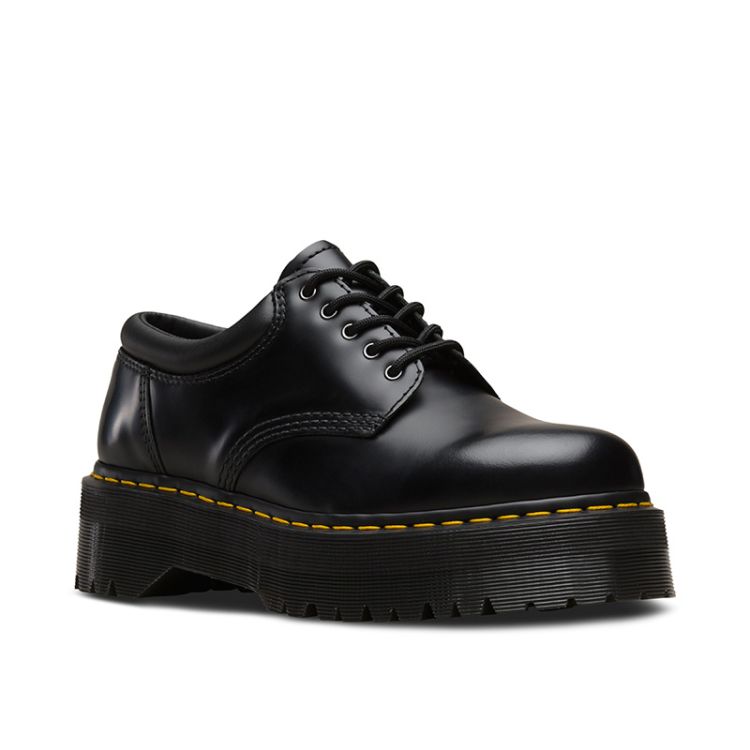 Holly Women's Leather Platform Shoes in Black