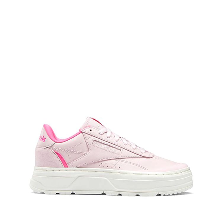 Reebok Club C Geo Mid Women's Shoes in Chalk/Chalk/Possibly Pink