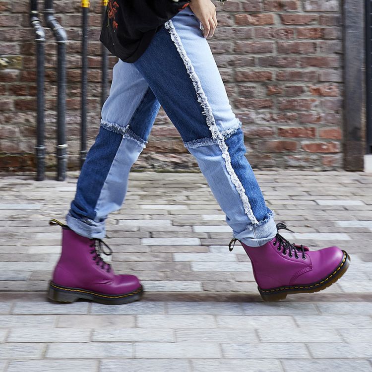 Purple patent doc martens best sale