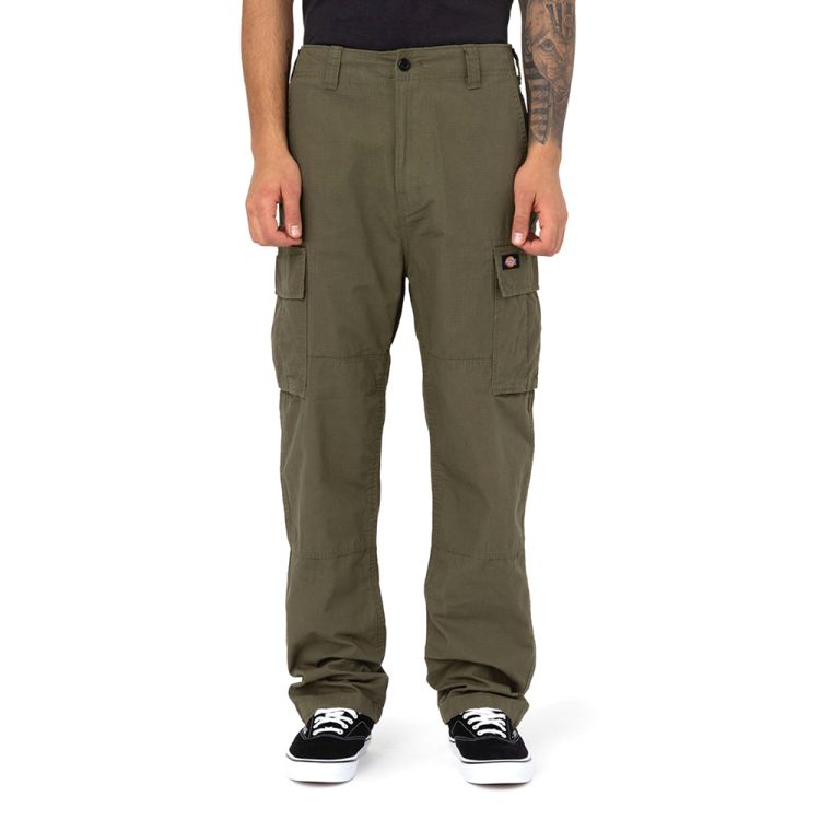 Dickies Eagle Bend Relaxed Fit Double Knee Cargo Pants in Military Green